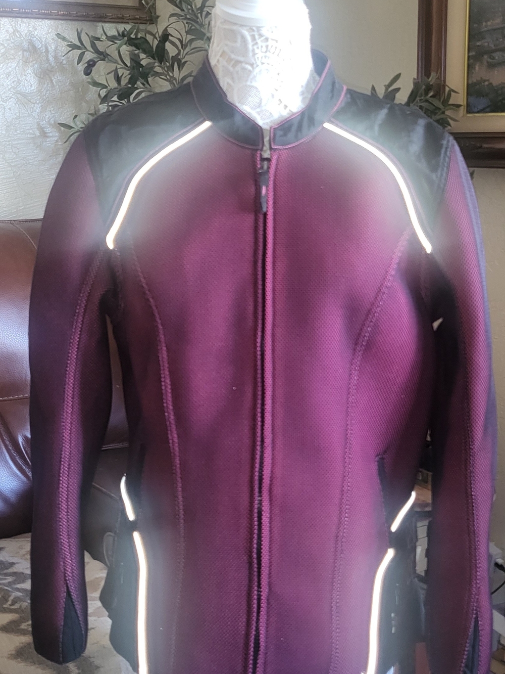 Harley-Davidson Women's Plum Motorcycle Jacket with Black Accents